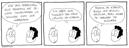 Tira cómica sobre ese país parasitario que tenemos ahí pegado chupándonos la sangre como una garrapata.