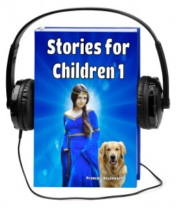 Audiobooks concept - blue book and headphones isolated on white