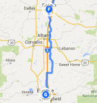 Salem to Eugene