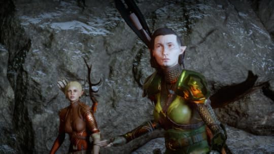 My inquisitor and Sera in Dragon Age: Inquisiton