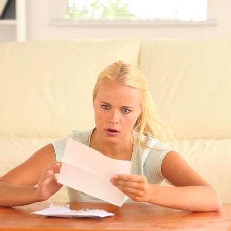 opening envelope