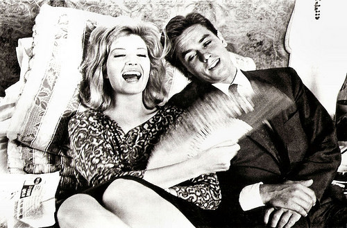 Monica Vitti and Alain Delon in L'eclisse (1962)