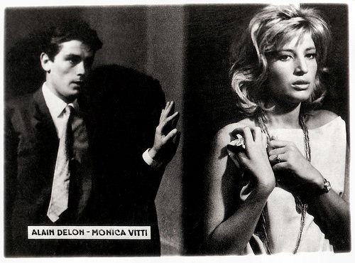 Monica Vitti and Alain Delon in L'eclisse, 1962