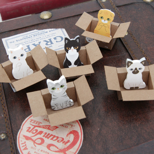 Cat in the Box Sticky Notes