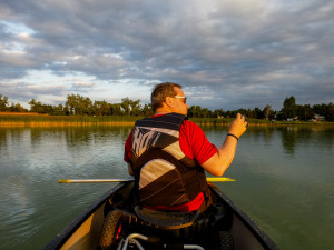 Mike Snapping a Pic on Lake Macintosh