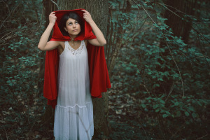 Little red riding hood alone