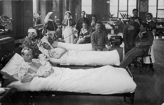 Wounded and nurses in 2nd Western General Hospital in Manchester