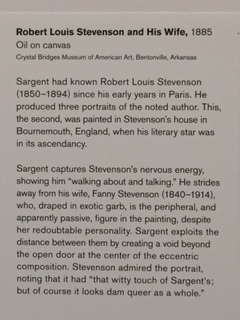 Robert Louis Stevenson & wife painting description