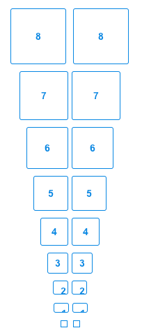Illustration of touch targets at varying sizes.
