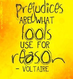 prejudices are what fools use for reason. -voltaire