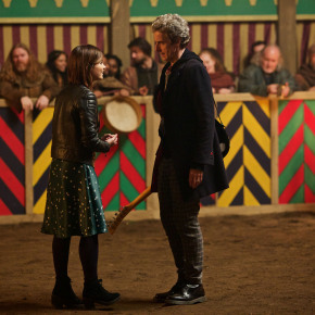 WARNING: Embargoed for publication until 00:00:01 on 15/09/2015 - Programme Name: Doctor Who - TX: 19/09/2015 - Episode: The Magician's Apprentice (No. 1) - Picture Shows: Clara (JENNA COLEMAN), Doctor Who (PETER CAPALDI) - (C) BBC - Photographer: Simon Ridgway