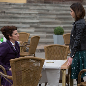 WARNING: Embargoed for publication until 00:00:01 on 15/09/2015 - Programme Name: Doctor Who - TX: 19/09/2015 - Episode: The Magician's Apprentice (No. 1) - Picture Shows: Missy (MICHELLE GOMEZ), Clara (JENNA COLEMAN) - (C) BBC - Photographer: Jack Barnes