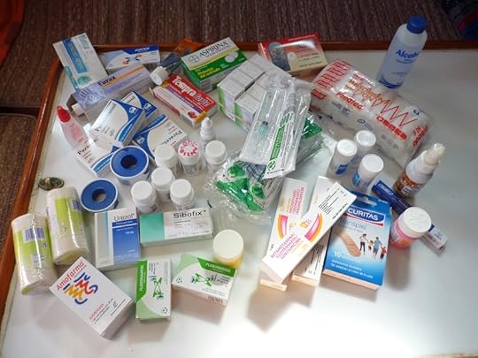 Self treatment can cure most things and is very economical. Our entire medical kit pictured here cost less than $50 and was available on prescription once we paid for a Doctor's consultation to help define our on board needs. The consultation cost $4