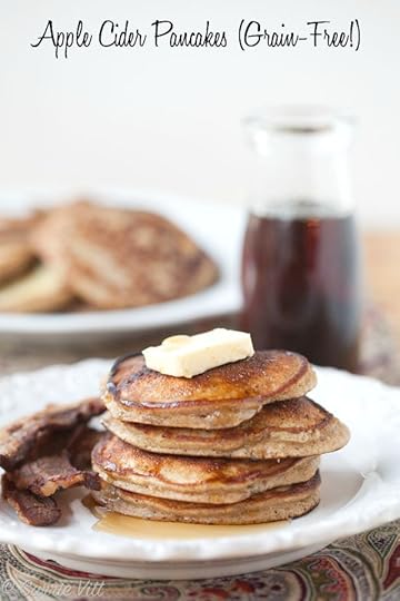 Apple Cider Pancakes Recipe via DeliciouslyOrganic.net #grainfree #recipe