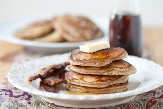 Apple Cider Pancakes Recipe via DeliciouslyOrganic.net #grainfree #recipe