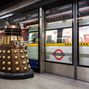 Waiting for the Jubilee line: Train approaching. Rejoice!