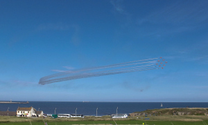One of Valerie's pictures of the Red Arrows display.