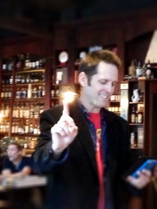 Reading in person and on the internet. Used courtesy of Mark Teppo.