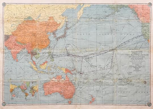Map and diary of U.S. Navy Signalman 3rd Class Homer Buford Clonts, who detailed his movements and battles in the Pacific from 1943-1945.