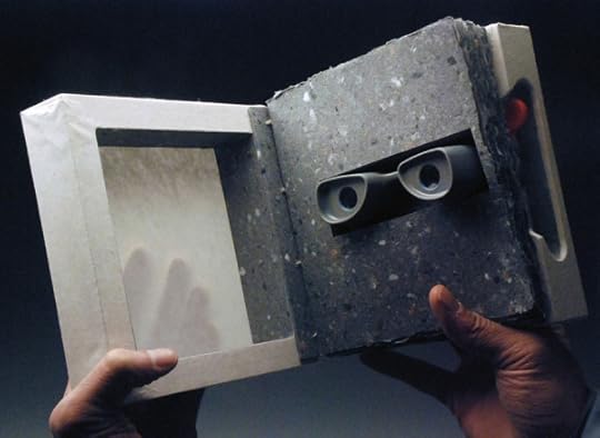 © 2013 Kerri Cushman, StreetView: handmade abaca & recycled clothing paper, slide film, ViewMaster reel, wood, 7 1/8