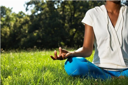 Woman Doing Yoga --- Image by © Royalty-Free/Corbis