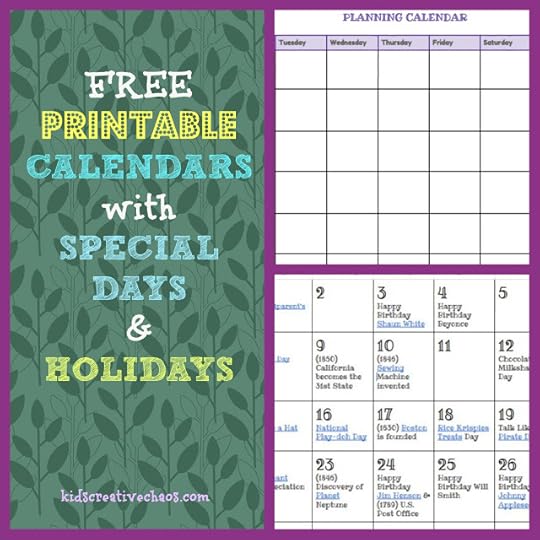 Free Printable Monthly Calendar with Holidays 2015