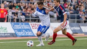 Dustin Corea (6) in action against the Indy Eleven. 