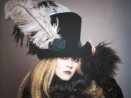 Stevie Nicks wearing a ridiculous top hat