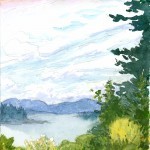 sketch from the Maypole (I think) with paint added at home