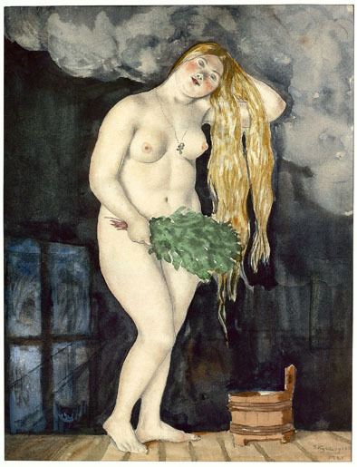 The Russian Venus by Kustodiev