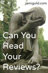 Statue of woman in pain with text: Can You Read Your Reviews?