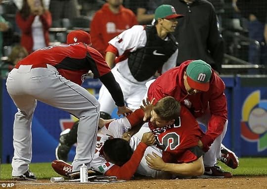 fight on the baseball field: 