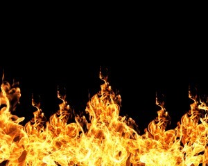 Fire flames background abstract nature of heat.