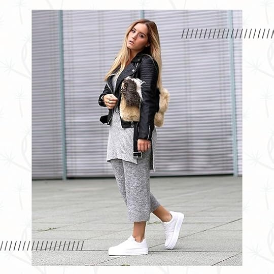 Culottes + White Sneakers Outfit 1