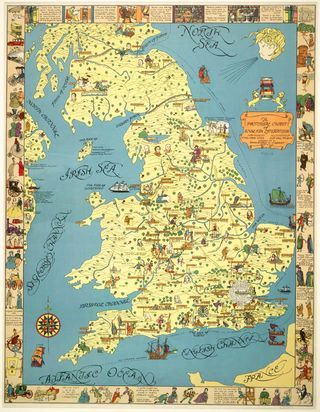 A pictorial map of English literature