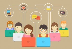 Having fun with social networking.
