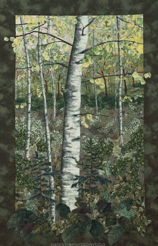 Landscape quilting by Natalie Sewell and Nancy Zieman, First Day of Summer by Nancy Zieman