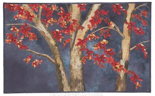 Landscape quilting by Natalie Sewell and Nancy Zieman, October Evening by Natalie Sewell