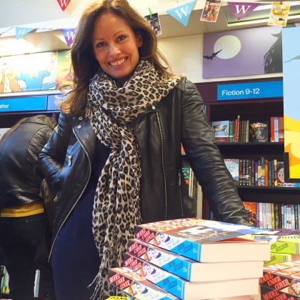 Signing books at the Waterstones on Princes Street...