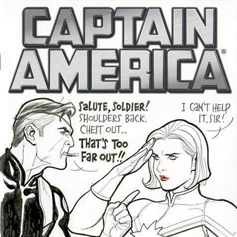 Frank Cho Captain Marvel OUTRAGE sketch cover