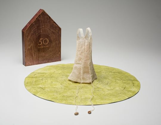 © Helen Hiebert, 50 Revolutions, abaca paper, tyvek, stone, wood, 6