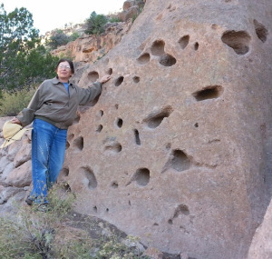 That's me with a tuff rock formation