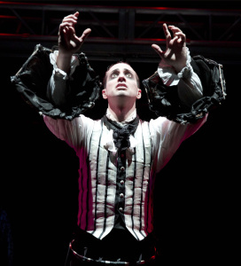 Scott Shpeley as Edgar Allan Poe in Nevermore: The Imaginary Life and Mysterious Death of Edgar Allan Poe / Photo by Joan Marcus