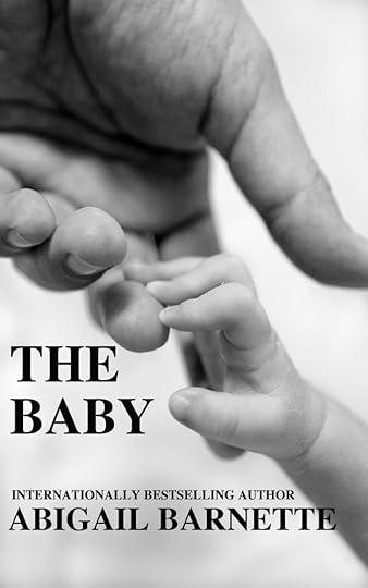 The cover of The Baby, on which a baby grasps a man's finger.