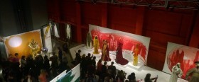 Bird's eye view of costumes