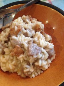 risotto with sausages