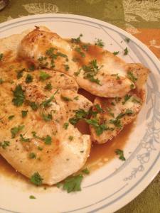 Sauteed Fillets of Chicken with Lemon and Parsley, Siena Style