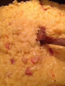 saffron pancetta risotto