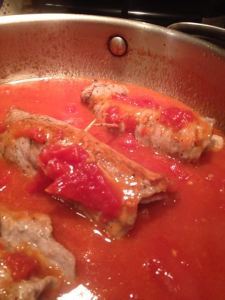 veal rolls with parmesan and pancetta