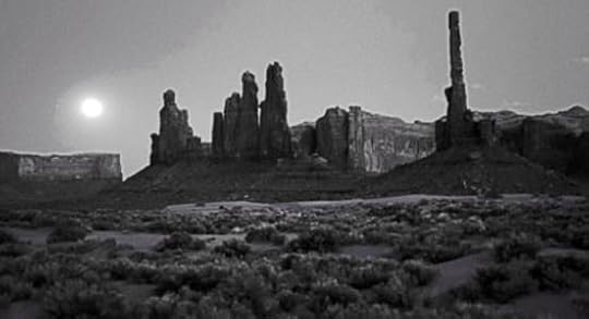 Full moon shines on the Three Sisters, Monument Valley Tribal Park, Navajo Nation, Utah, Photo by Patricia Grady Cox